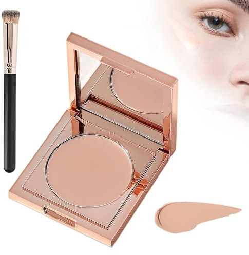 CC Undereye Corrector, Concealer,Augenpflege Concealer,Full Cover Concealer, Mittlere Deckkraft Under Eye Brightener Wasserdicht für Augenring Makelloses Aussehen (#02Helle, 2.2g)