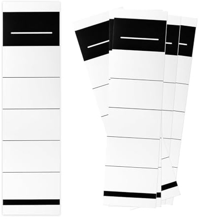 KAIYAYA Ordnerrücken Selbstklebend,50 Stück 5 cm Schmale Ordner Etiketten Selbstklebend,Weiß Ordner 5.4 x 19cm Rückenschilder Breite,Beschreibbar,für Büro,Bibliothek,Archivierung