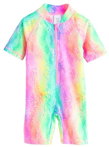 NEXT Niñas Bañador con Protector Solar Rainbow Animal 6 Meses-9 Meses