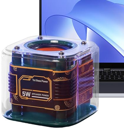 Altoparlanti da viaggio wireless, altoparlante subwoofer, 8,9 x 7,9 x 6,68 cm, lettori intelligenti, suono stereo bassi profondi, mini altoparlante per camera da letto, escursionismo, doccia