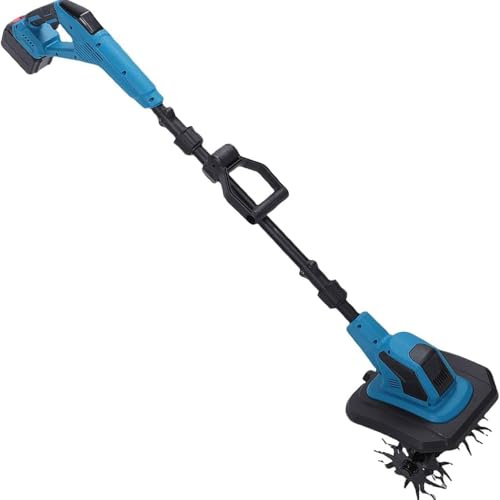 Motoculteur sans Fil, Puissant motoculteur avec 2 Bras, motobineuse électrique 360 ​​TR/Min avec Largeur de Travail de 23 cm et Profondeur de 17 cm, for Jardin, Cour et Potager.