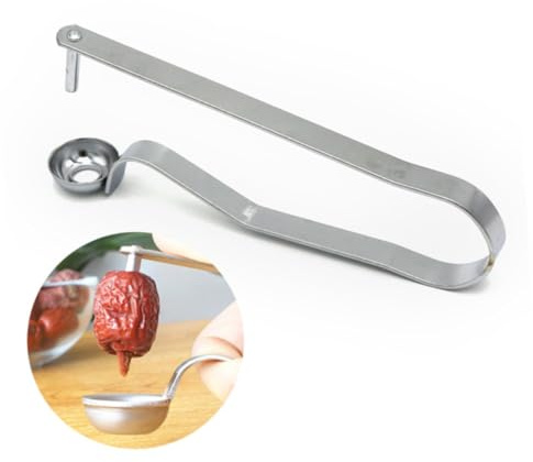 HEALEEP Leva Nocciolo Ciliegie in Acciaio Inox, per Frutta, Argento