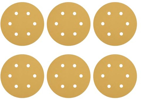 QUARKZMAN 100 Pcs 150 mm 6 Pulgadas Discos De Lijado 6 Agujeros Dorado