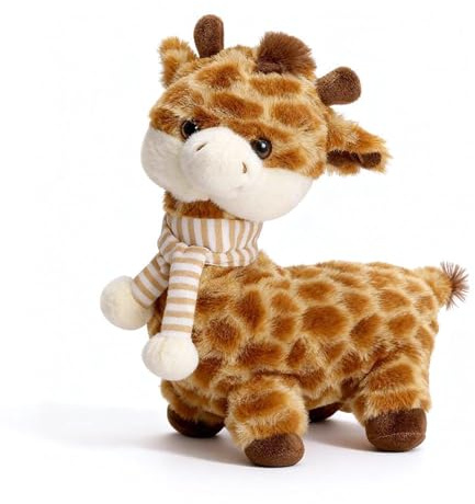 TNSLAND Giraff gosedjur med halsduk plyschdjur sött gosedjur av mjuk plysch leksak mjukisdjur giraff gosedjur Plushies som gåva 30 cm