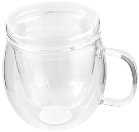 MUELODSIC Tapa De Taza Con Filtro De Té Para Infusión Taza De Té De Oficina Transparente Para Preparar y Beber