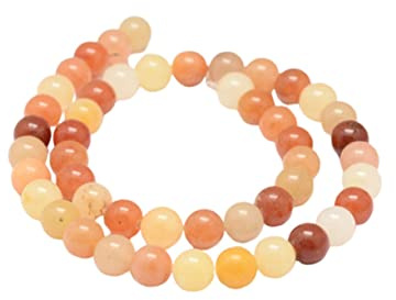 EPIGEIST 63 Stück Selbstgemacht Bastelperlen Runde Farbige Steinperlen aus Vintage Topas für Kinder Bastel Schmuck und Heimdekoration