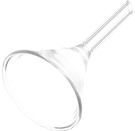Toyvian Embudo de Vidrio Transparente para Laboratorio Mediano para Química Embudo de Laboratorio para Aplicaciones Analíticas y Experimentales