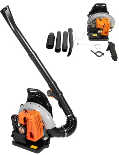 63CC - Soffiatore a benzina a 2 tempi, soffiatore a benzina, soffiatore a benzina, serbatoio da 1,8 l, 6800 giri/min, tracolla regolabile per stanze di strade, foglie e neve