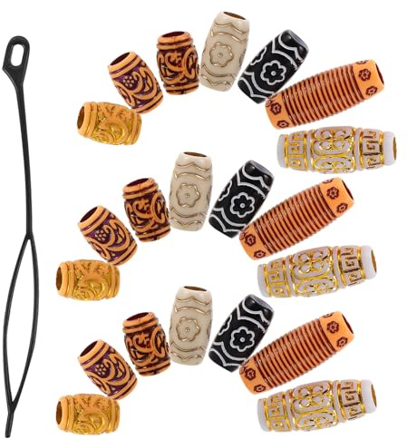 TOYANDONA 38 Stück Dreadlock Accessoires und Kunststoff mit Haarringen und Perlen Vielseitig und Installieren für Party und Festival