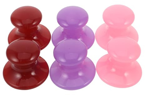 Pilzförmiges Gua Sha Gesichtswerkzeug aus Kunstharz | 6 Stück, Ergonomische Form, für Zuhause und Unterwegs, Gesicht und Nacken, Beauty Spa
