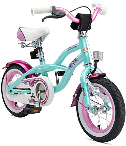BIKESTAR Kinderfahrrad für Mädchen ab 3-4 Jahre | 12 Zoll Kinderrad Cruiser | Fahrrad für Kinder Mint | Risikofrei Testen