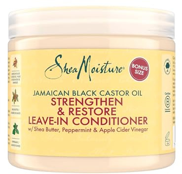 Shea Moisture Huile de ricin noire jamaïcaine Renforcer la croissance et la restauration Après-shampoing, 454 g