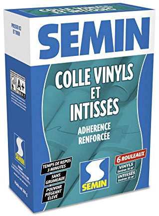 Colle en Poudre pour Papiers Peints Vinyls et Intissés Semin, Boite de 300 g