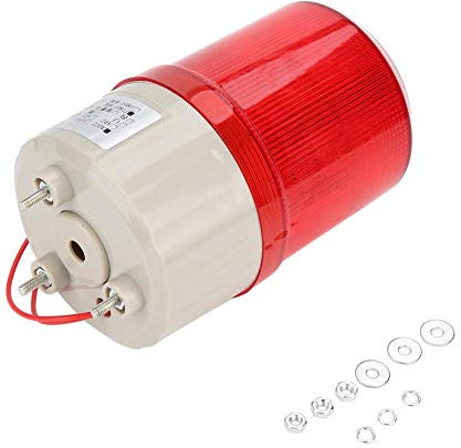 Luci di avvertimento a LED rosse, di allarme acusto-ottico 220 V Lampada di avvertimento a luce rotante per veicoli, strobo LED di emergenza