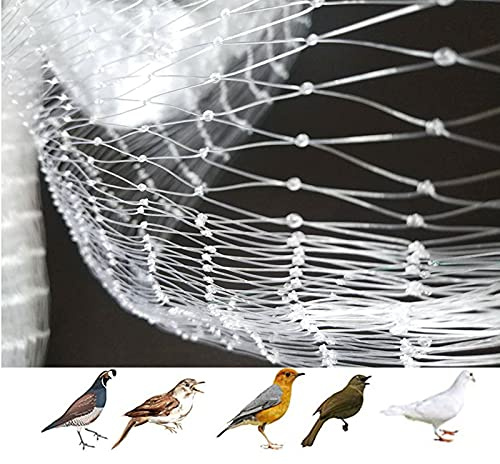 Rete Anti Piccioni Balcone, Rete per Uccelli Maglia Piccola in Nylon da Giardino, Rete Protettive per Frutteto, Laghetti, Stagni, Piante e Verdure, Bianca (Mesh 2.5cm : 3m x 8m)