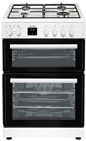 electriQ 60cm Dual Fuel Cooker - White