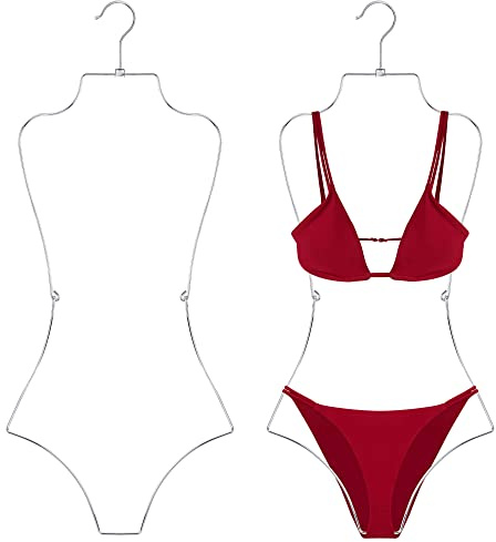 ZEDODIER Confezione da 10 ganci per biancheria intima, gancio girevole superiore, design pieghevole, per costumi da bagno e bikini, organizer per collezione e mostrare la forma della silhouette
