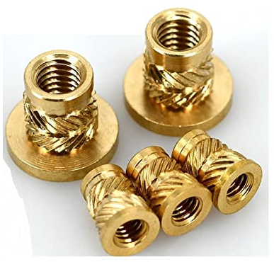 Gewindeeinsatz Messing Heiße Schmelze Einsatz Rollled Flansch Kupfermutter-Gewinde-Wärme-Wärme-Injektion Einbettung T-Typ-Nuss M2 M2,5 m3 m3,5 m4 m5 m6 m8 (Size : M3x3xOD4.6 20pcs)