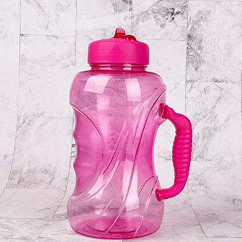 ANIFM Wasserflasche mit Strohhalm, 1,5-Liter-Sportflasche mit Griff, auslaufsichere Flasche für Fitness, Outdoor-Sport, Pink, Pink, kabelloser Wasserkocher Comfortable Anniversary