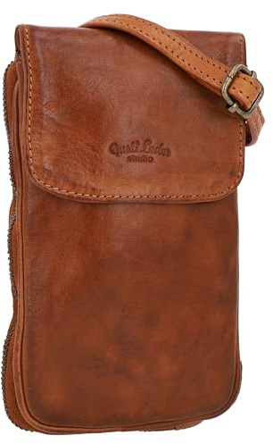 Gusti Umhängetasche Leder - Estera Damen Umhängetasche Handtasche Handytasche Ledertasche Vintage Leder