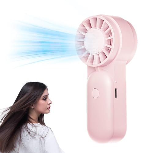 Ventilateur portatif 1/2 – Ventilateur personnel rechargeable, turbofan | Ventilateur de voyage électrique rechargeable par USB de grande capacité, ventilateur de bureau portable avec bord tranchant