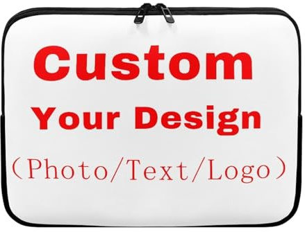 UOIMAG Housse personnalisée pour ordinateur portable avec votre propre photo/texte/logo - Sac de transport compatible avec ordinateur portable de 12