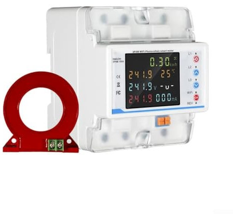 Automatischer Rückverlustschutz, für Tuya WiFi Intelligenter Leistungsschalter 3-Phasen 4P Rückflussschutz Smart Meter mit Auslaufschutz