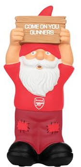 FOCO Officially Licensed Arsenal FC Slogan Sign Football Garden Gnome