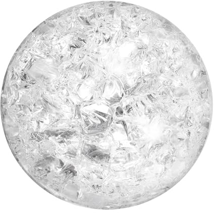 sourcing map 80 mm Kristallkugel, Eisrissiges Glas, solide dekorative Kugel, Kristallkugel, Requisite, Ornament für Feng Shui, Wahrsagung, Wahrsagung, Tischbrunnen, Dekoration, transparent