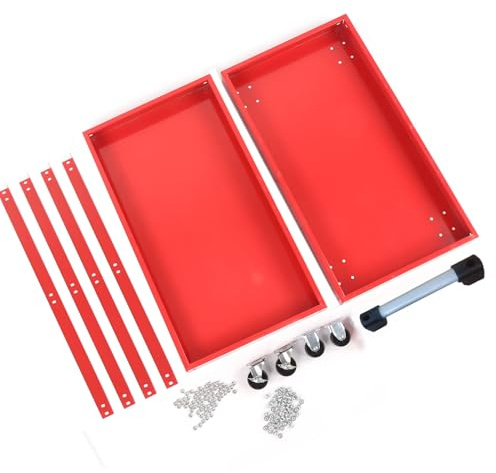 Chariot à Outils de Service Polyvalent avec Deux Plateaux - Roulement Utilitaire Mobile Chariot pour Un Atelier et Réparation de Voitures