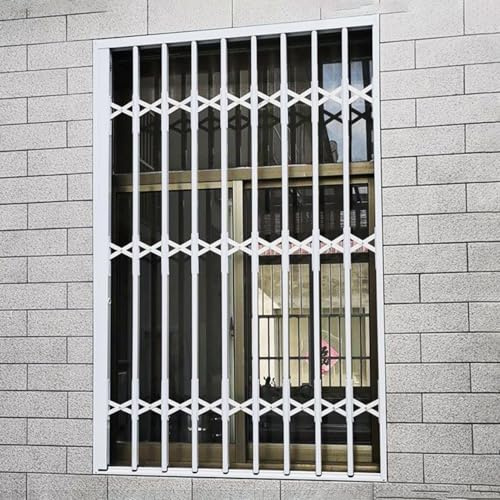 Rejas para Ventanas Exteriores Rejas de Seguridad para Ventanas con Cerradura, Rejas para Ventanas Interiores y Exteriores, Protectores de Aluminio de Alta Resistencia, Barandillas para Ventanas para