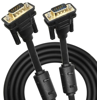 Maixbomr VGA Computer Monitor Cable 6FT, VGA Male to Male 15 Pin Full HD 1080P High Resolution Cord, for TV, Projectors, Game Consoles etc.