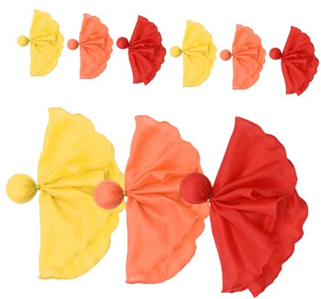 UPKOCH 9 Stück Teiliges Football Referee Penalty Flags in Rot Orange Gelb Professionelle Robuste Wurf Markierungsflaggen für Fußball und American Football für Schiedsrichter und