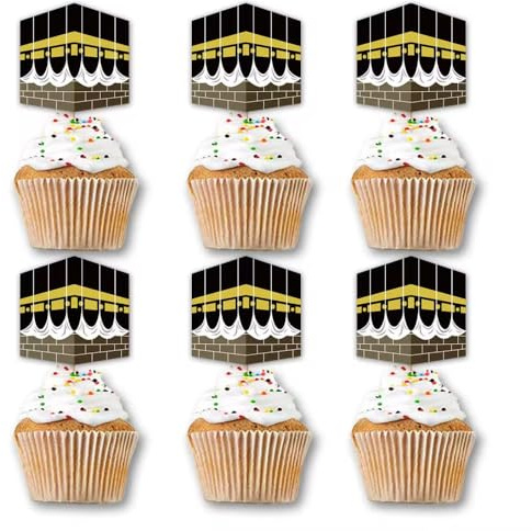 20 Umrah Hajj Mubarak Cupcake Toppers, Kaaba Cake Topper, Charms, Hamper Gift Tags, Gift Wrapping, Decorations.