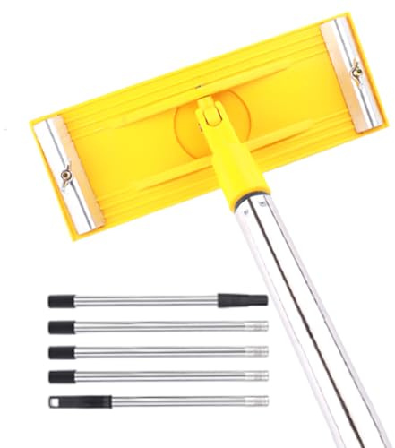 Ponceuse à tige - Polisseuse murale télescopique réglable avec tige d'extension | Ponceuse de plafond puissante pour sols en bois, plâtre et mastic | Outil de ponçage idéal pour la rénovation