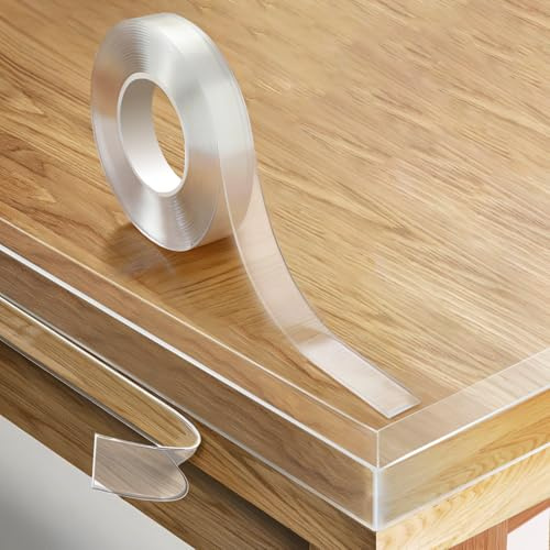 Hexizexi Kantenschutz Selbstklebend Transparent 5m x 2cm 1mm Dick | Kantenschutz Transparent Extra Stark Transparent Selbstklebend Eckenschutz und Kantenschutz für Wände Schränke Betten Möbel