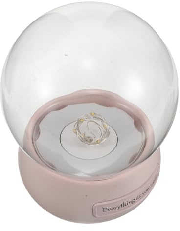Alipis Cupola in Vetro Trasparente Base LED, Campana per Fiori Eterni Rosa Luce Notturna, Centrotavola Decorativo per San e Ricordi Speciali