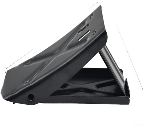 Allthingstore Ferro pneumatico auto antiscivolo supporto cuneo ruota, pieghevole 2,0 mm in acciaio tappo di sicurezza veicolo con rivestimento antiruggine, nero