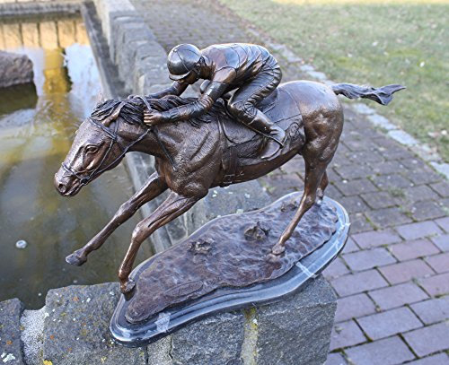 H. Packmor GmbH Bronzefigur Jockey mit Pferd
