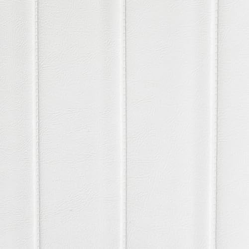 TENDAGGIMANIA® Piel sintética náutica acolchada de 6 cm para cojines de barco - Tejido náutico con relleno de guata - venta por metro lineal - Color: blanco