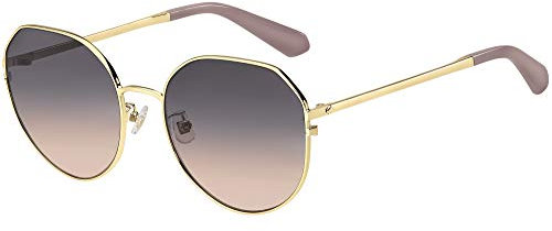 Kate Spade New York Women's Carlita/F/S Blu Sunglasses, 94K/Ff Gd Pattr Blue, 60
