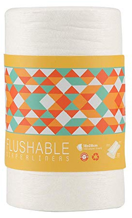 Nappy Liners for Cloth Nappies, Nappy Bin Liners, 100pcs/roll Portable Changing Pad Nappy Liners Cloth Diaper Portable Changing Mats Disposable Nappies for Nappy Changing