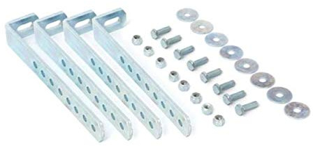 DAKEN Halterung für Werkzeugkasten LKW Anhänger Montagesatz Verzinkter Stahl 255 mm Universal Befestigung für Unterflurbox Lago Staubox Staukasten inkl Schrauben Set 4 Stück Belastbarkeit 200 kg Profi