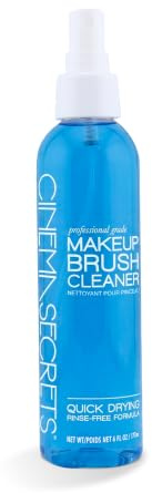 Cinema Secrets Nettoyant pour pinceaux de maquillage Original Blue Vanilla - Nettoyant professionnel pour pinceaux de maquillage - Formule à séchage rapide, sans rinçage - Élimine le maquillage