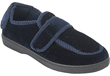Fashion Friendly Men's/Women's Unisex Custom Fit 24hr Slipper Shoe, Wide Fit, Easy Access, Adjustable Fit, Memory Foam Insole, Ideal for Swollen, Sensitive & Problem Feet, Sizes 3-12