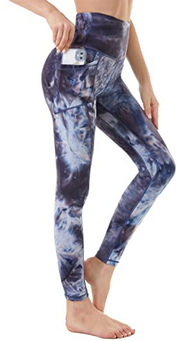 AMYTIS Sport Leggings Damen High Waist Yogahose mit Taschen Lang Sporthose Blickdicht Leggins Fitness Sportleggins