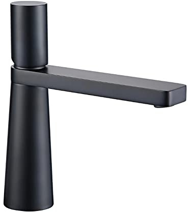 Wasserhahn Bad Waschtischarmatur Waschbecken Armatur Schwarz Moderner Stil Messing Einhebelmischer Mischbatterie Mit Kaltes Und Heißes Wasser Vorhanden