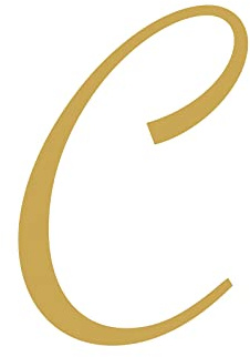 Ottone Casa Numeri Lettera A-Z Oro 5cm Indirizzo Placca Segno Numero Decor Parete Hotel Villa Mailbox Porta Piastre Figure Dormitorio Metallo Lucido Alfabeto, per Cafe Decorazione (C)