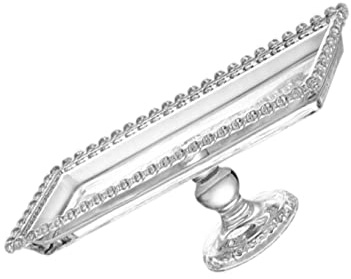 CIYODO Plateau de Fruits Carré Moderne en Verre Cristal Épais, Assiette de Service Multifonction, Usage Domestique et Buffet, Plateau Décoratif pour Collations et Desserts,