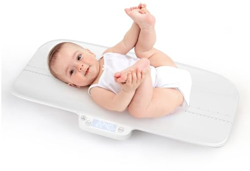 COSTWAY Baby Scale, Digital Weighing Scale with Safe Tray, LED Display, Tare and Hold Functions, 4 Units, High-Precision Scales for Babies Pets, 30kg Load Capacity